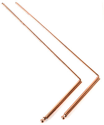 (set of 2) 12" x 4 3/4" copper Drowsing Rod