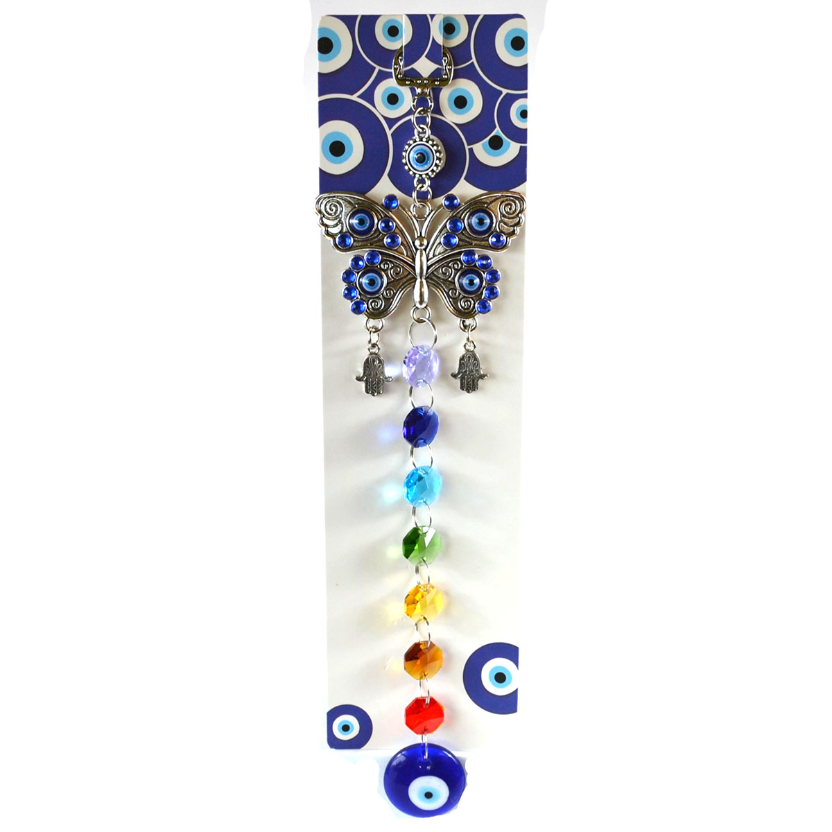 11 7/4" Butterfly evil eye wall hanging