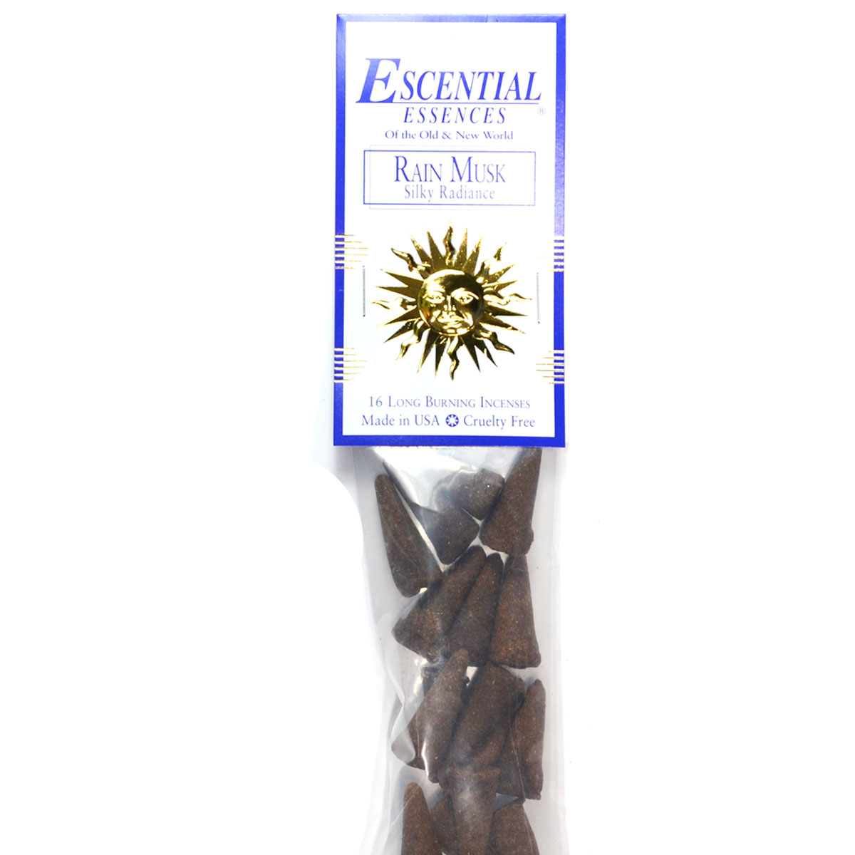 16/pk Rain Musk escential essences incense cones