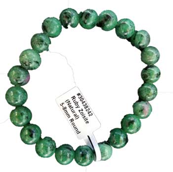 8mm Ruby Zoisite bracelet